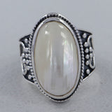 Osmina Mabe Pearl Designer Silver Ring