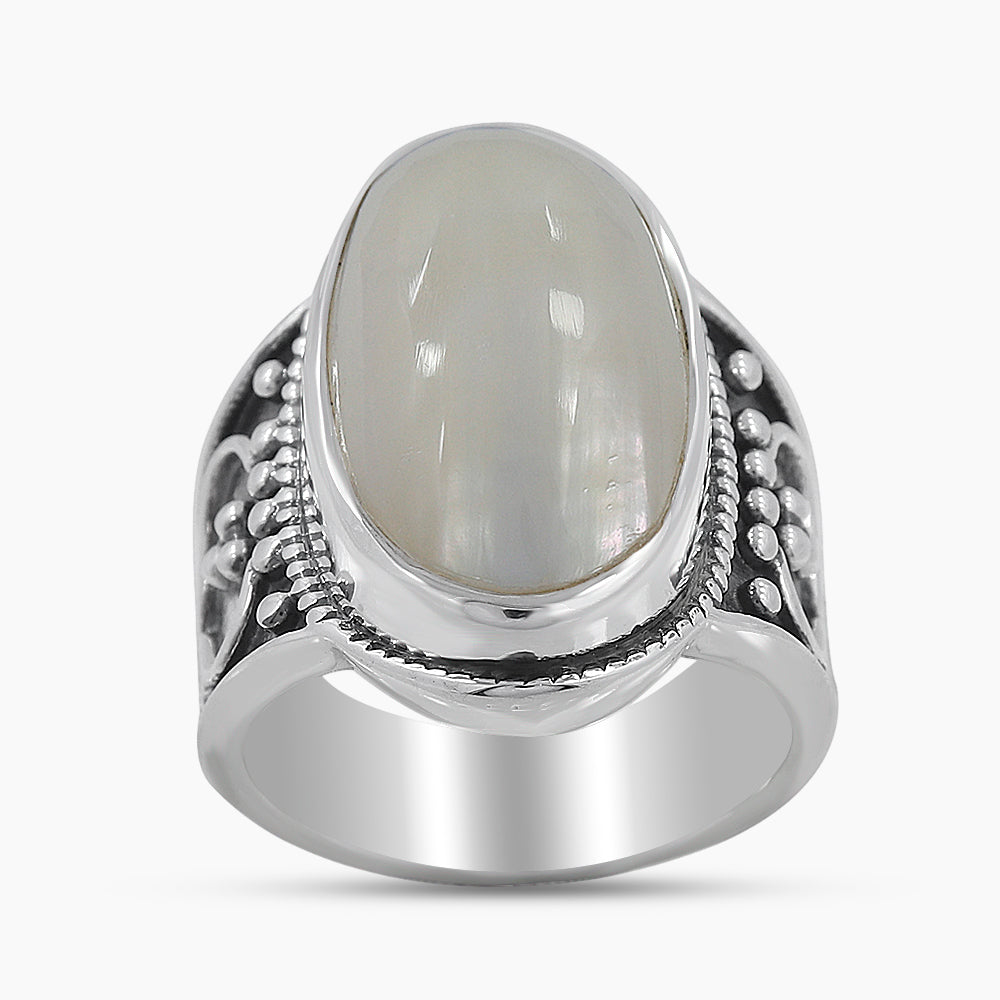 Osmina Mabe Pearl Designer Silver Rings