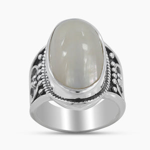 Osmina Mabe Pearl Designer Silver Rings