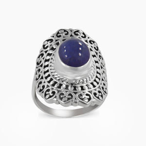 Larimar Gemstone 925 Sterling Silver Rings