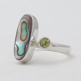 Abalone Shell Silver Rings