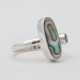 Abalone Shell Silver Rings