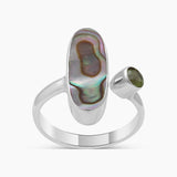 Abalone Shell Silver Rings