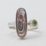 Abalone Shell Silver Rings
