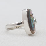 Abalone Shell Silver Rings