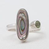 Abalone Shell Silver Rings