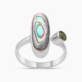 Abalone Shell Silver Rings