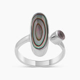 Abalone Shell Silver Rings