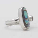 Abalone Shell Silver Rings