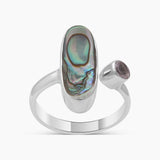 Abalone Shell Silver Rings