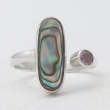 Abalone Shell Silver Rings