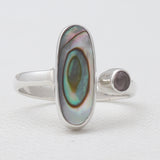 Abalone Shell Silver Rings