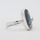 Abalone Shell Silver Rings