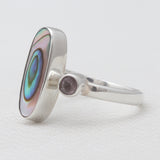 Abalone Shell Silver Rings