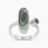 Abalone Shell Silver Rings