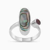 Abalone Shell Silver Rings