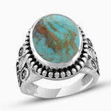 925 Silver Boulder Turquoise Rings