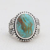 925 Silver Boulder Turquoise Rings