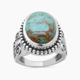 Turquoise Spiny Oyster Silver Rings