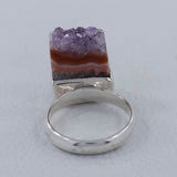 Amethyst Slice 925 Sterling Silver Ring