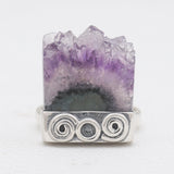 Amethyst Slice 925 Sterling Silver Rings