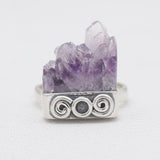 Amethyst Slice 925 Sterling Silver Rings