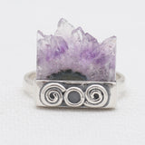 Amethyst Slice 925 Sterling Silver Rings