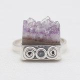 Amethyst Slice 925 Sterling Silver Rings
