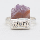 Amethyst Slice 925 Sterling Silver Rings