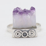 Amethyst Slice 925 Sterling Silver Rings