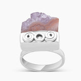 Amethyst Slice 925 Sterling Silver Rings