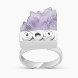 Amethyst Slice 925 Sterling Silver Rings