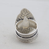 Rainbow Moonstone Silver Rings