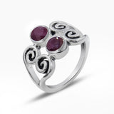 Tourmaline Silver Rings