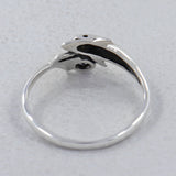 Dolphin Design Peridot Birthstone 925 Silver Ring