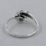 Dolphin Design Peridot Birthstone 925 Silver Ring