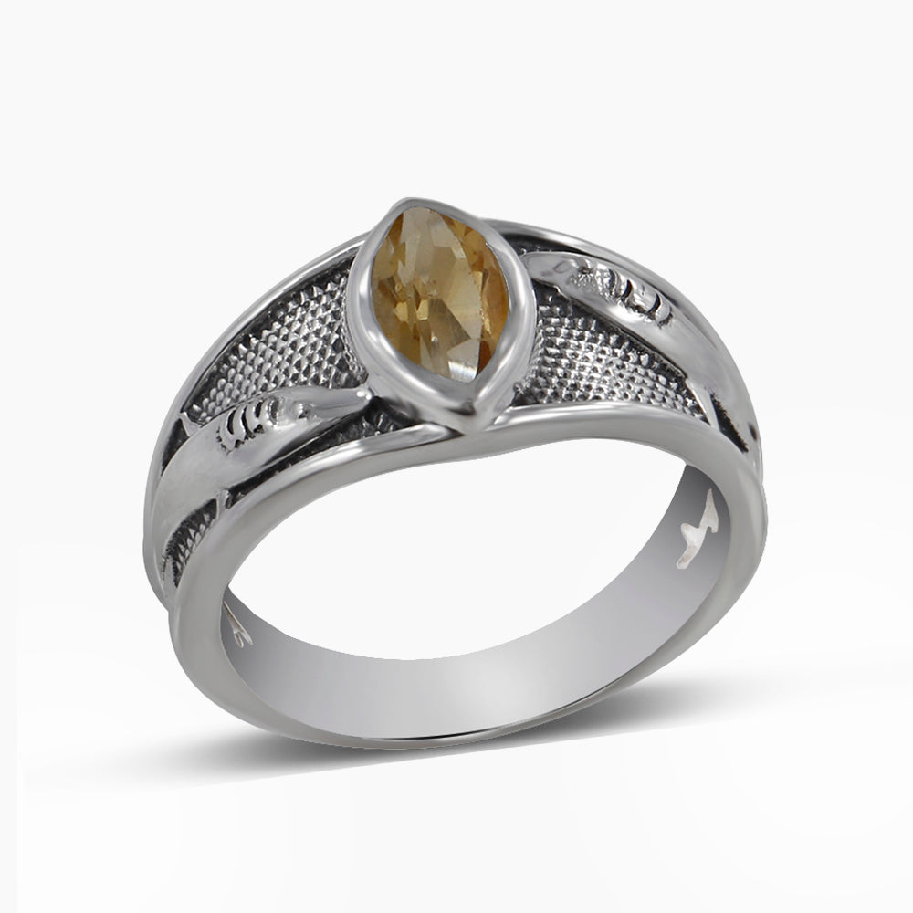 925 Sterling Silver Citrine Rings