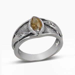 925 Sterling Silver Citrine Rings