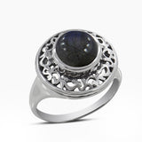 Green Amethyst Designer Silver Rings