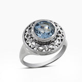 Green Amethyst Designer Silver Rings
