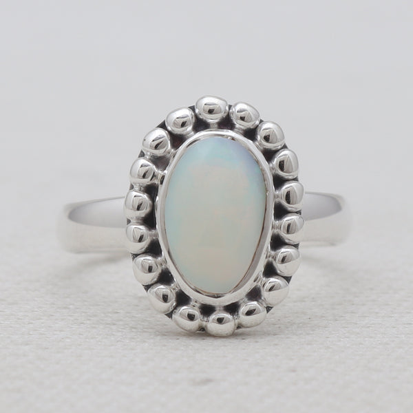 Ethiopian Opal Silver Rings
