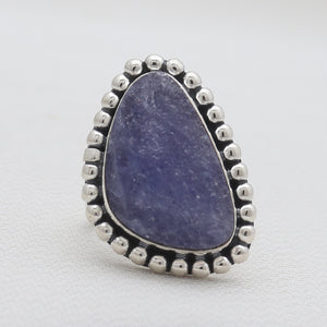 Rough Tanzanite Silver Designer Rings