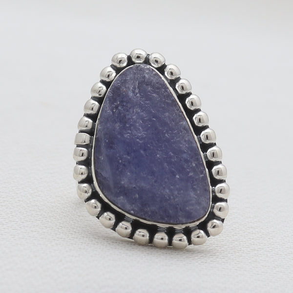 Rough Tanzanite Silver Designer Rings