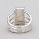 Rainbow Moonstone Silver Rings