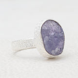 Raw Uncut Astrophyllite Silver Rings