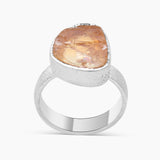 Raw Uncut Astrophyllite Silver Rings