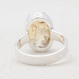 Raw Uncut Astrophyllite Silver Rings