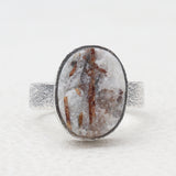 Raw Uncut Astrophyllite Silver Rings