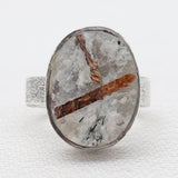 Raw Uncut Astrophyllite Silver Rings