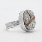 Raw Uncut Astrophyllite Silver Rings